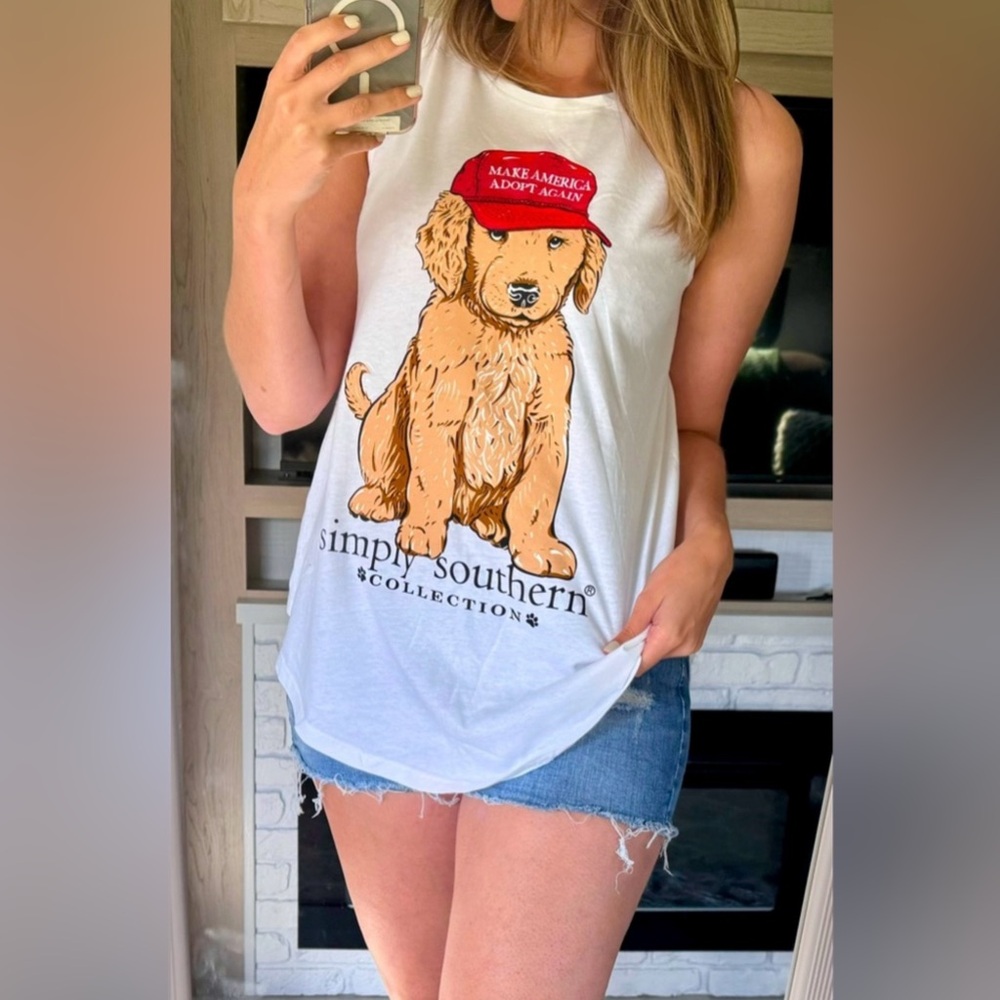 Simply Southern | Make America Adopt Tank | Size Large | NWT